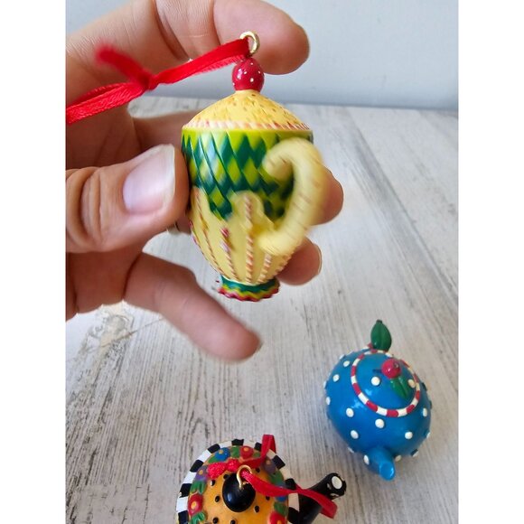 Me ink teapot as is ornament set Xmas tree - Picture 11 of 16
